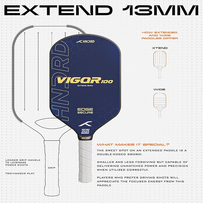 Hundred Vigor 100 USA Approved Pickleball Paddle | 13mm Core | Power | Free Bag Included