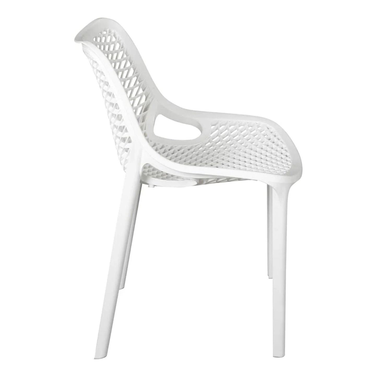 Nilkamal Vento Chair | Plastic Mid Back with Arm Chair | Chairs for Home| Dining Room| Bedroom| Kitchen| Living Room| Office - Outdoor - Garden | Dust Free | 100% Polypropylene Stackable Chairs