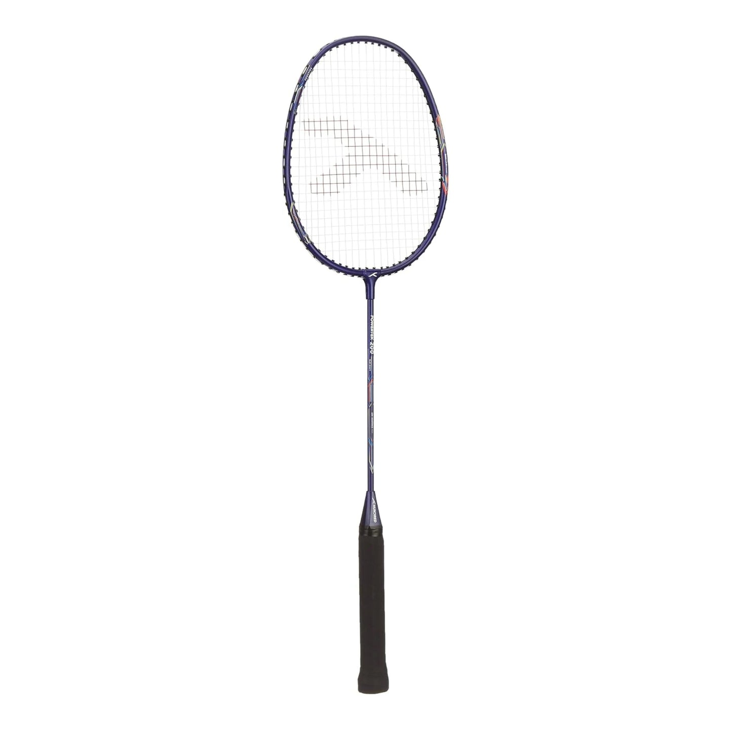 HUNDRED Powertek 200 PRO Strung Badminton Racquet with Head Cover | Material: Aluminium | Intermediate Level | Weight: 95gm | Maximum String Tension- 18-20lbs
