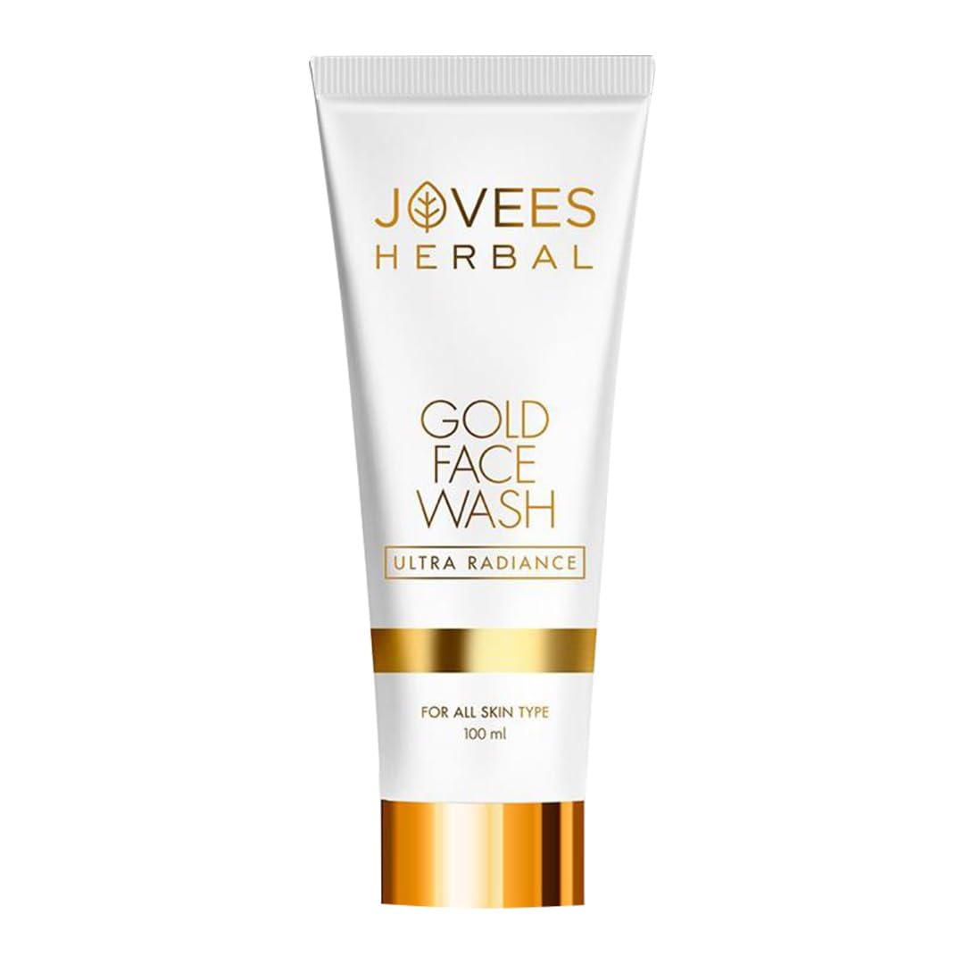Jovees Ultra Radiance Gold Face Wash (100ml) Gives Nourished & Hydrated Skin | Reduce Dark Spot And Improves Skin Texture | Anti - Ageing For All Skin Types | Daisy Flower & Beet Root Extract