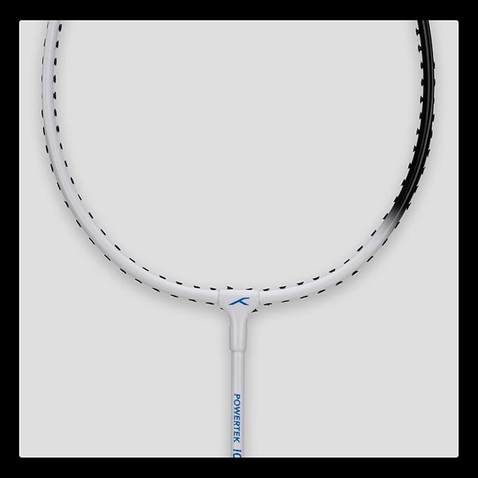 HUNDRED Powertek 100 (Set of 2) Badminton Racquet with Full Cover | Strung | Material: Aluminium | Maximum Tension: 16-18lbs | for Intermediate player