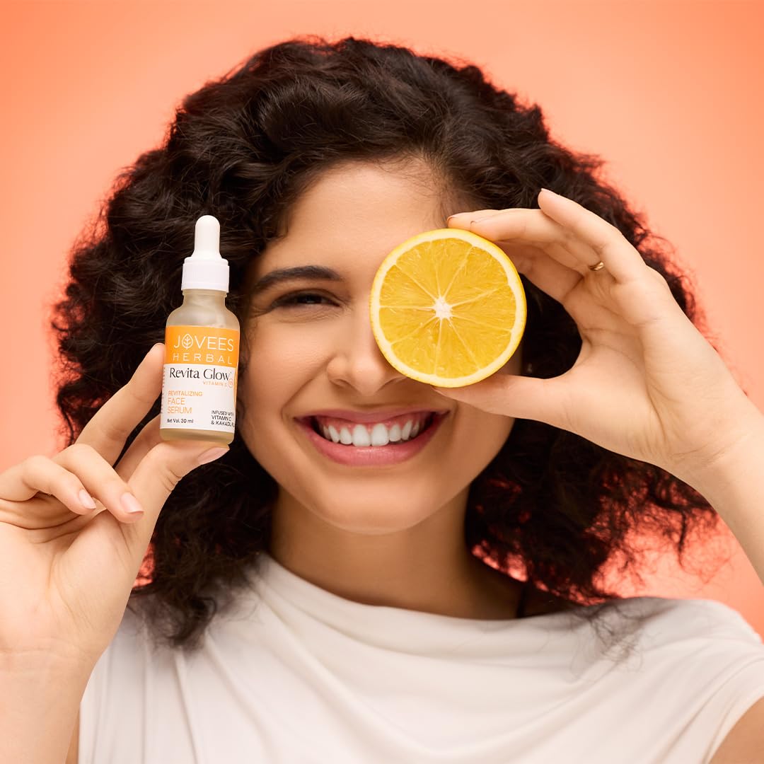 Jovees Herbal Revita Glow Vitamin C Face Serum (30ml) Infused With Vitamin C & Kakadu Plum | For Skin Brightening & Hyperpigmentation | For All Skin Types