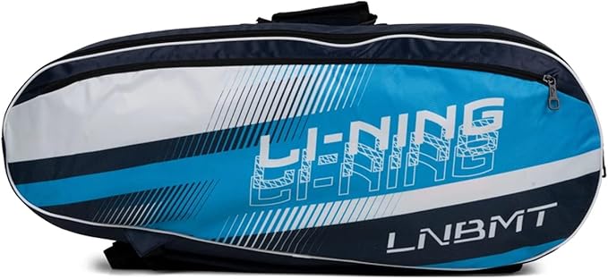 Li-Ning Spike 6-in-1 Badminton Duffle Kit Bag | 3 Easy Access Spacious Compartments | Easy Carry Handle | Adjustable Buckle & Padded Shoulder Straps | Material: Polyester