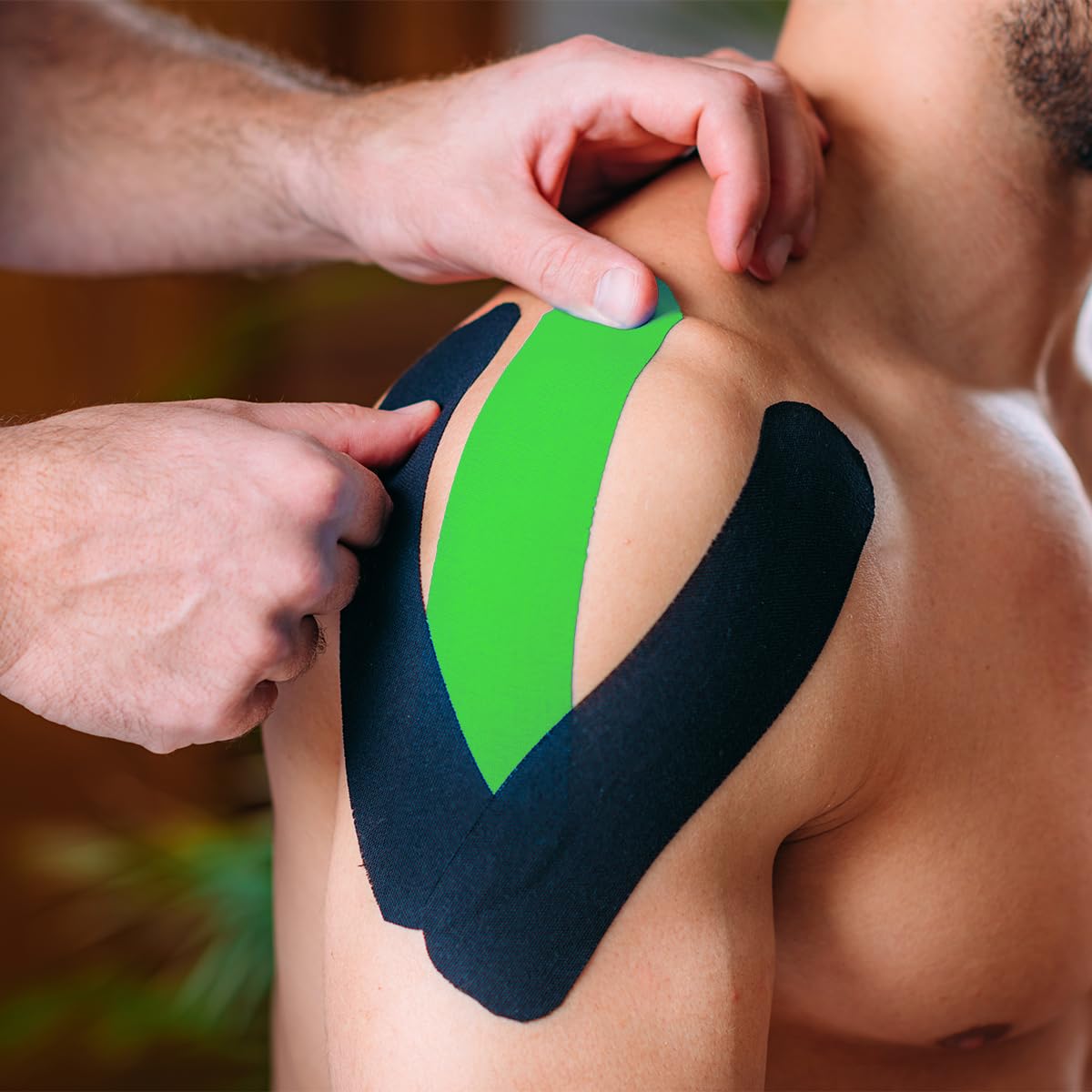 HUNDRED Kinesiology Tape| Light Green,Pink,Orange,Light Blue,Dark Blue,Black | Size: 5 Meters | Unisex | Cotton/Elastic | Muscle Soreness & Pain Relief | Boosted Performance, Circulation and Body Awareness | Future Injury Prevention