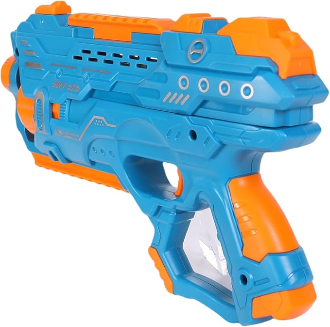 FUNFY DIY Manual 6 Rounds EVA Soft Bullets Firing Dart Gun | Material: Plastic | with 6 - Dart Rotating Drum and 20 Pieces of Soft Bullets for Engaging Play | Endless Fun for Kids