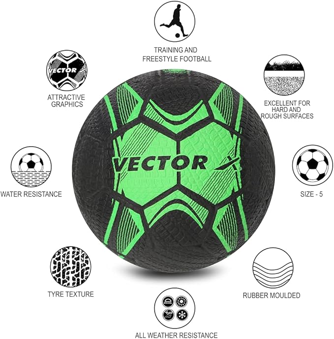 Vector X Street Soccer Rubber Moulded Football Size-5