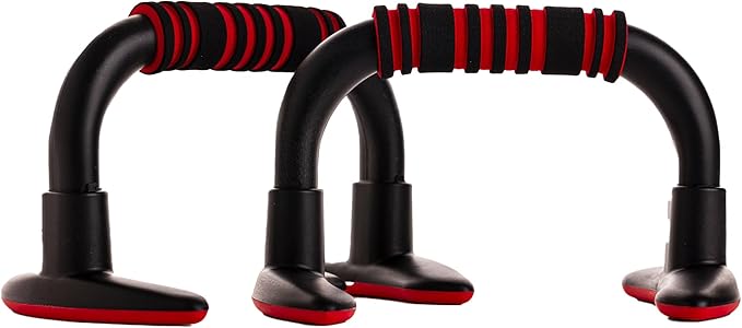 Endless EL1042 Push Up Stands With Foam Handle | Material : Steel, Plastic | For Upper Body Workouts with Comfortable Foam Grip and Non-Slip Bars and Less Wrist Strain