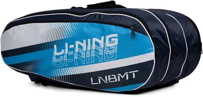 Li-Ning Spike 6-in-1 Badminton Duffle Kit Bag | 3 Easy Access Spacious Compartments | Easy Carry Handle | Adjustable Buckle & Padded Shoulder Straps | Material: Polyester