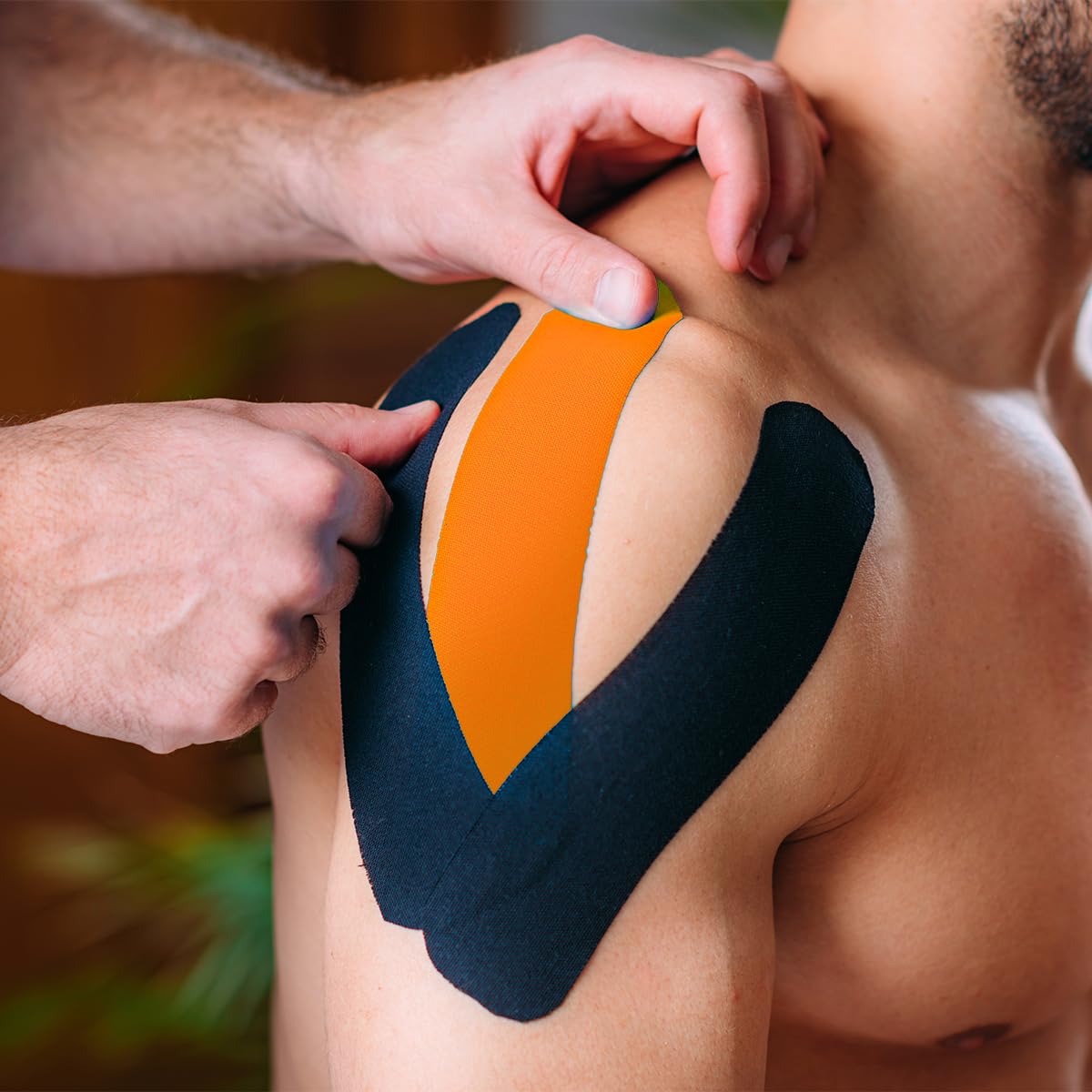 HUNDRED Kinesiology Tape| Light Green,Pink,Orange,Light Blue,Dark Blue,Black | Size: 5 Meters | Unisex | Cotton/Elastic | Muscle Soreness & Pain Relief | Boosted Performance, Circulation and Body Awareness | Future Injury Prevention