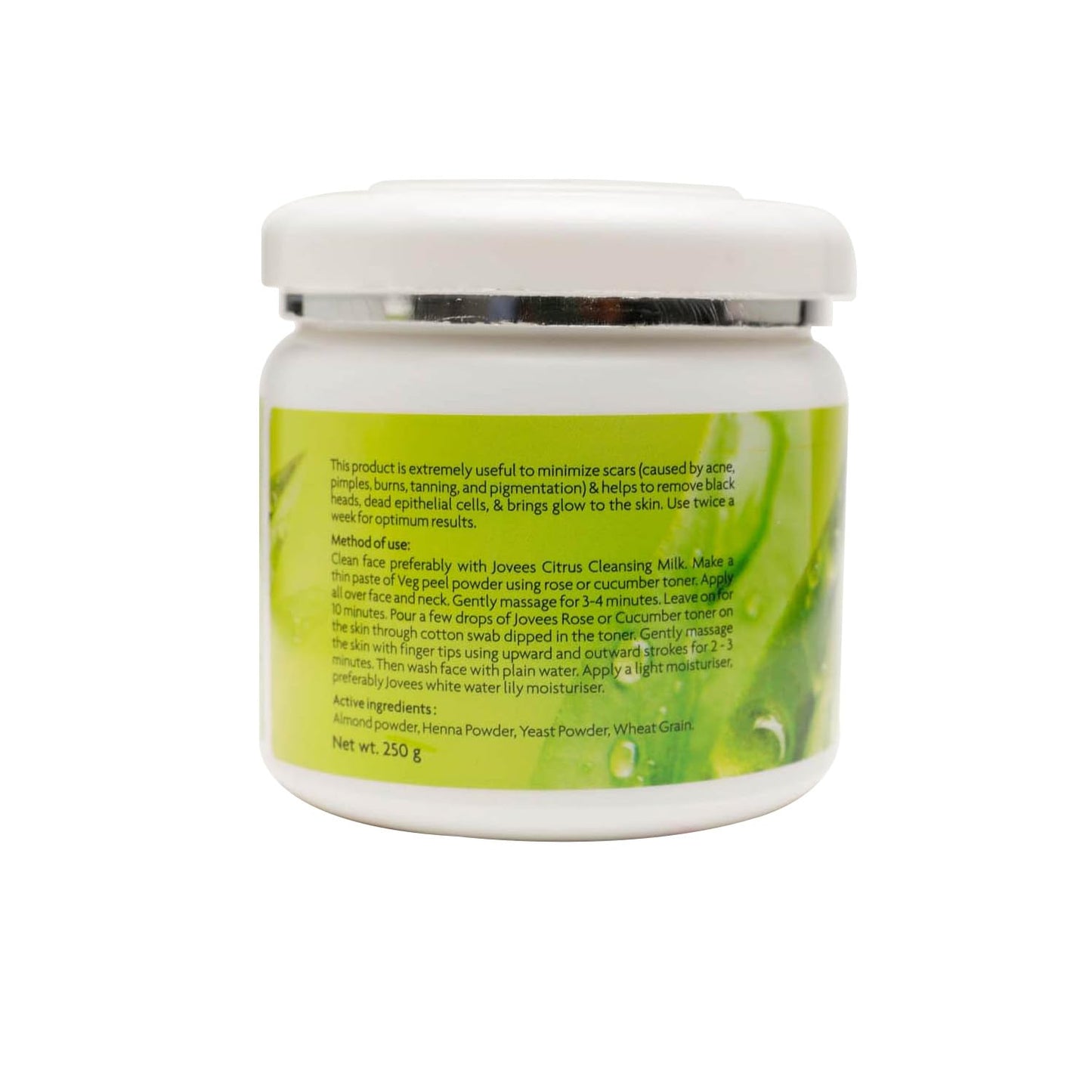 Jovees Herbal Veg Oat Face Peel Removes Acne Pimple and Tanning | with Almond Powder and Wheat Grain 250g