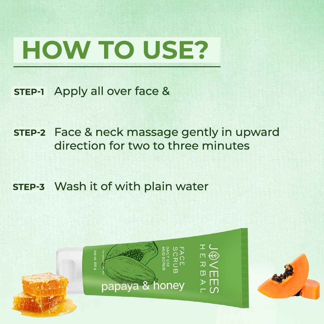 Jovees Facial Scrub - Papaya & Honey 100 g