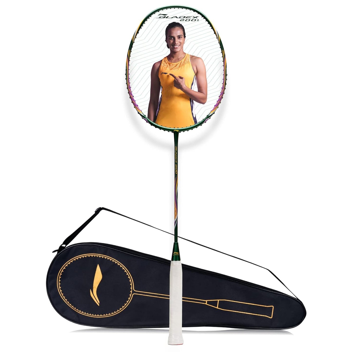 Li-Ning BladeX 200R Carbon Fibre Strung Badminton Racquet with Full Cover | For Professional | Light Head | Dynamic Optimum Frame | Maximum String Tension- 27lbs