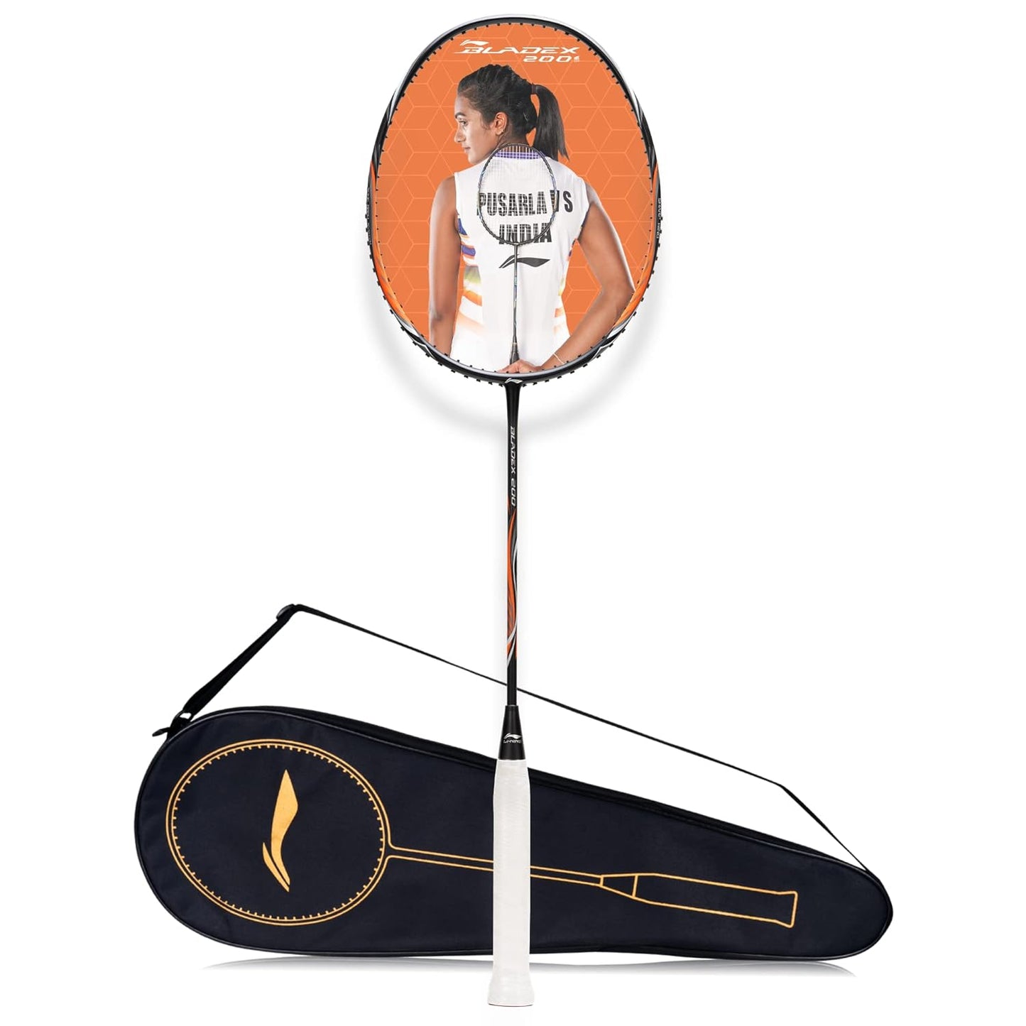 Li-Ning BladeX 200R Carbon Fibre Strung Badminton Racquet with Full Cover | For Professional | Light Head | Dynamic Optimum Frame | Maximum String Tension- 27lbs