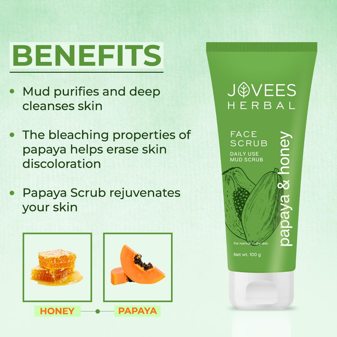 Jovees Facial Scrub - Papaya & Honey 100 g