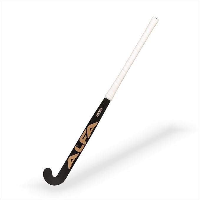 ALFA Indoor I50 Hockey Stick | Color: Black | Material: 50% Carbon Composite |Dual Core Technology | Hybrid Composite Structure | Enhanced Control | Lightweight and Durable
