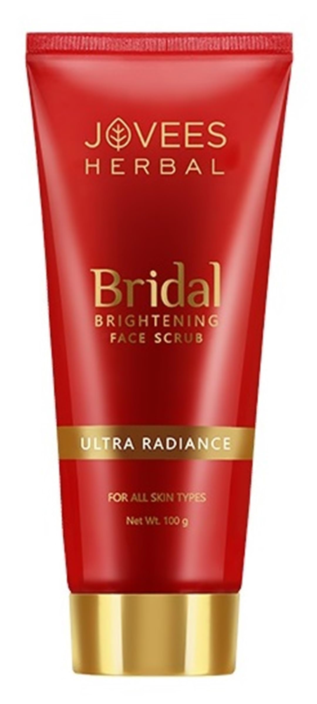 Jovees Bridal Brightening Face Scrub With Turmeric (100gm) Honey & Pearl Millet Flour | Gently Remove | Dead Skin | For Ultra Radiance For All Skin Types