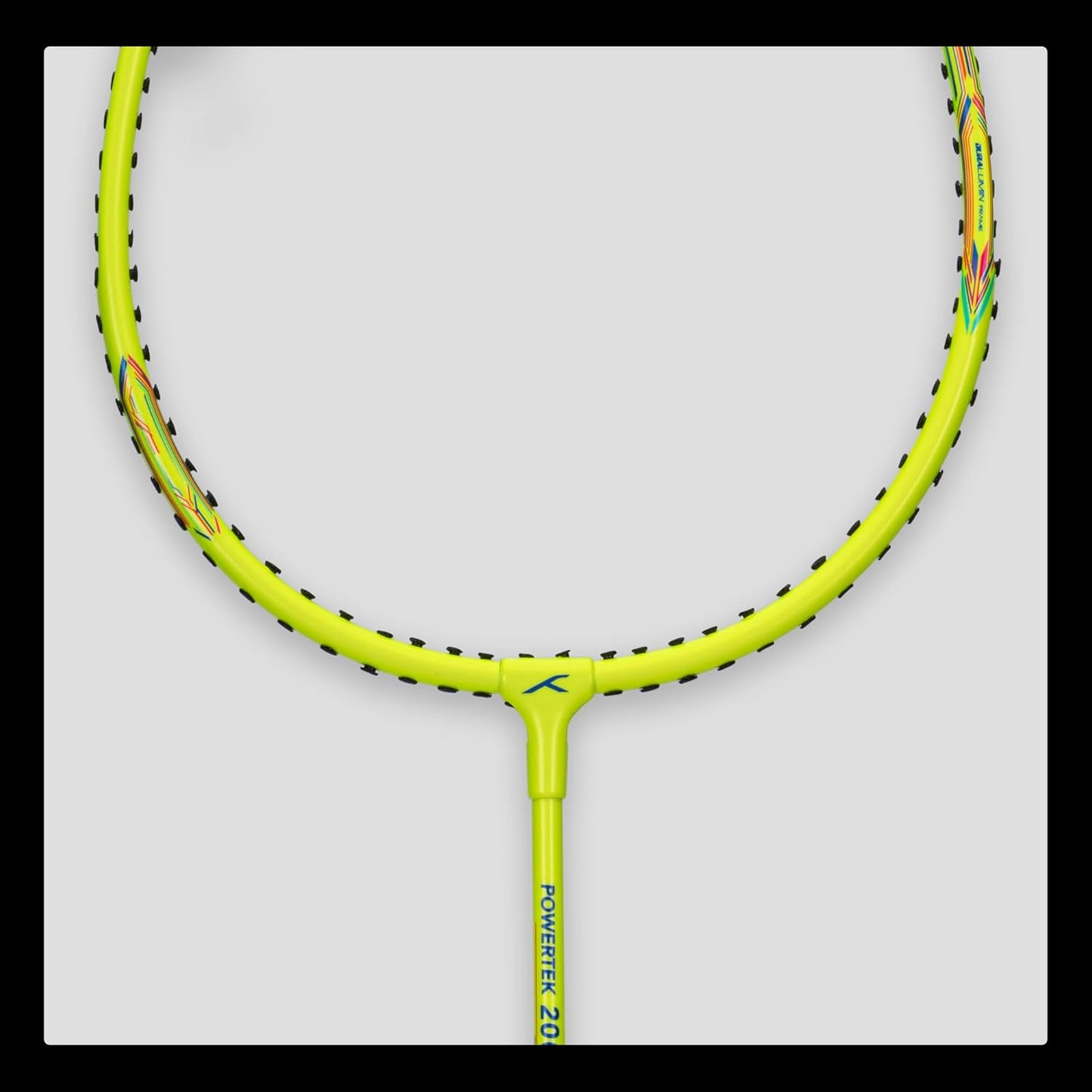 HUNDRED Powertek 200 PRO Strung Badminton Racquet with Head Cover | Material: Aluminium | Intermediate Level | Weight: 95gm | Maximum String Tension- 18-20lbs
