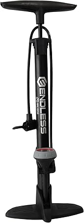 Endless EL1052 160 PSI Portable Road Bike, Bicycle Floor Hand Air Pump | Material : Alloy Steel | Tire Inflator with Gauge, Rotatable Pipe Knob for Convenience | For All Inflating Purpose