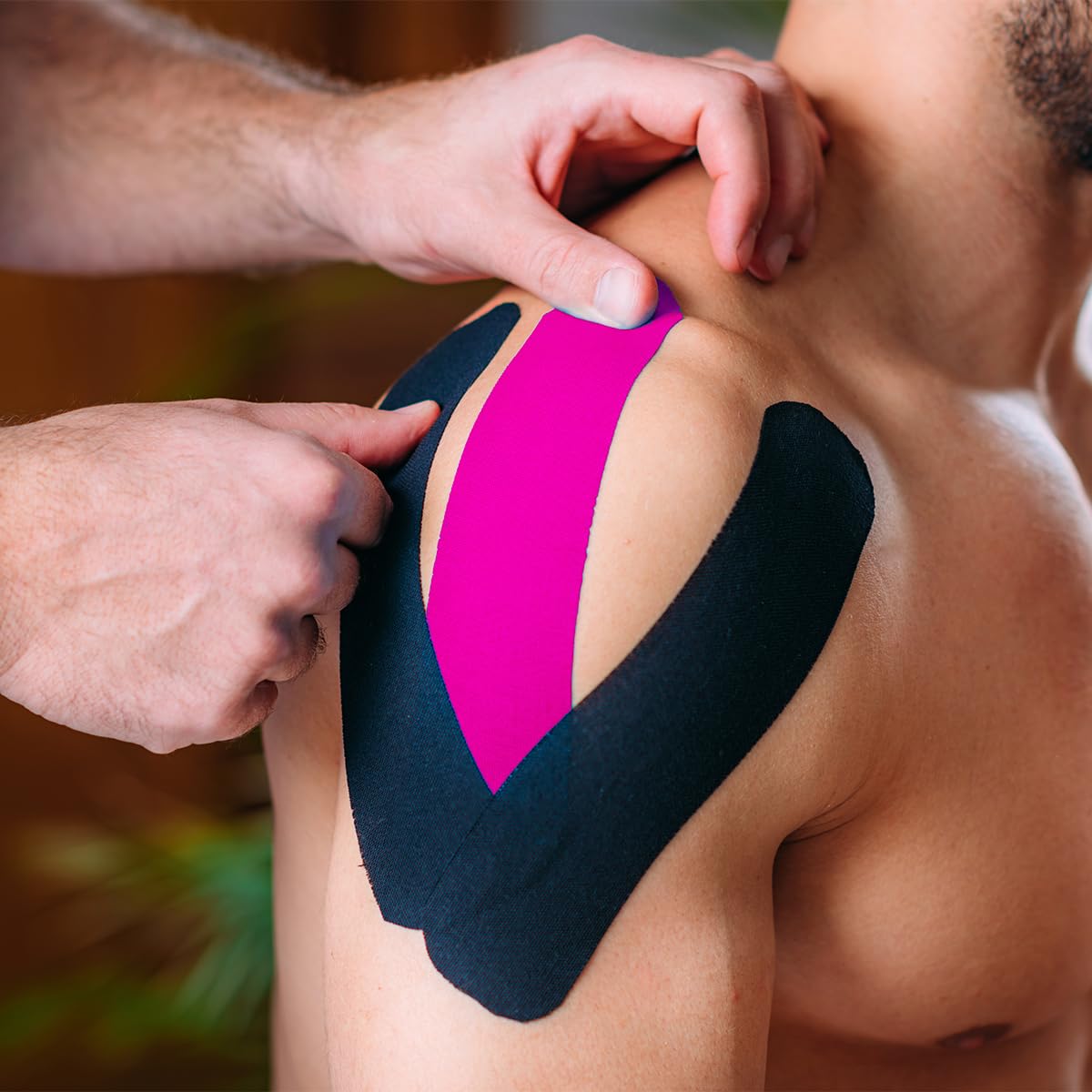 HUNDRED Kinesiology Tape| Light Green,Pink,Orange,Light Blue,Dark Blue,Black | Size: 5 Meters | Unisex | Cotton/Elastic | Muscle Soreness & Pain Relief | Boosted Performance, Circulation and Body Awareness | Future Injury Prevention