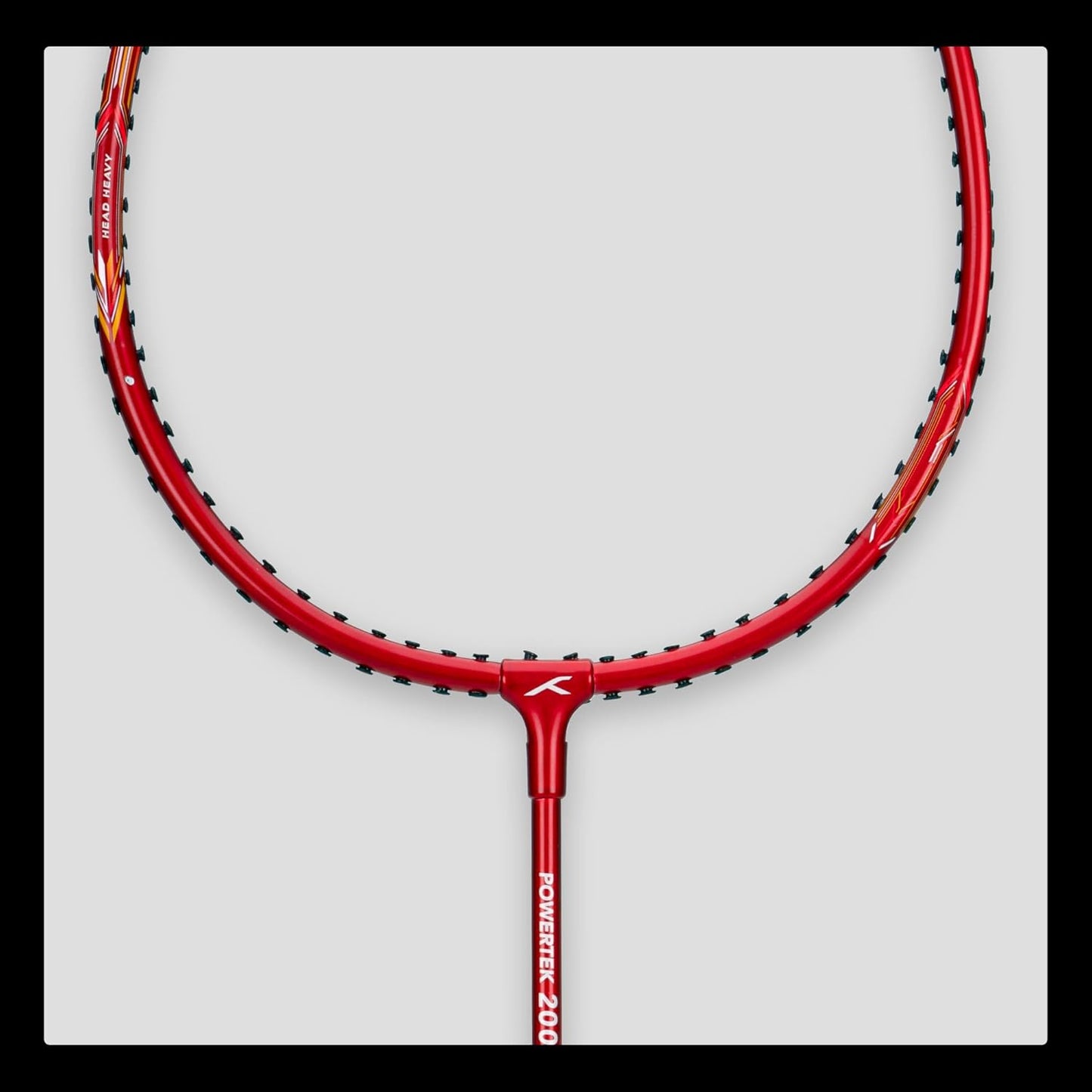 HUNDRED Powertek 200 PRO Strung Badminton Racquet with Head Cover | Material: Aluminium | Intermediate Level | Weight: 95gm | Maximum String Tension- 18-20lbs