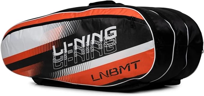 Li-Ning Spike 6-in-1 Badminton Duffle Kit Bag | 3 Easy Access Spacious Compartments | Easy Carry Handle | Adjustable Buckle & Padded Shoulder Straps | Material: Polyester