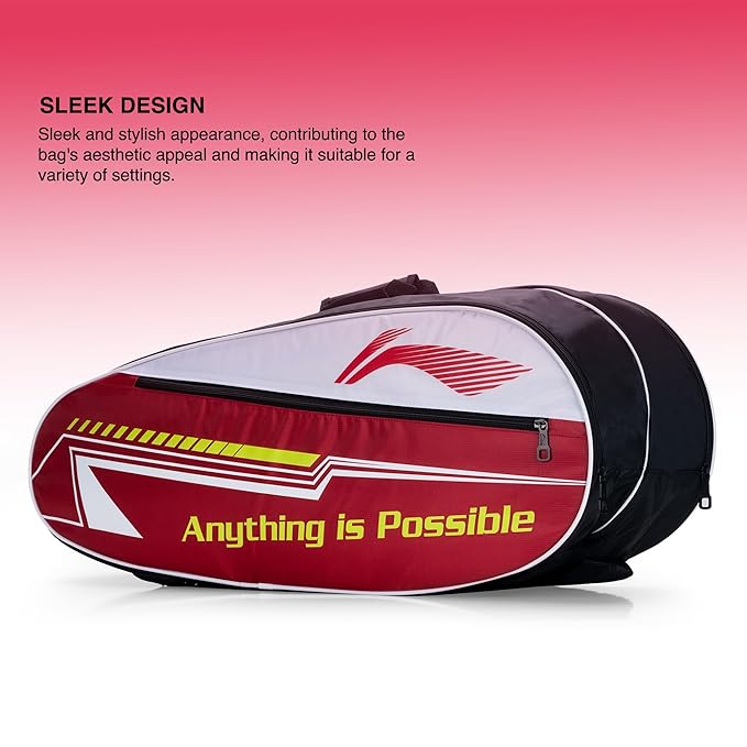 Li-Ning PaceCraft Double Zipper Polyester Badminton Kit Bag