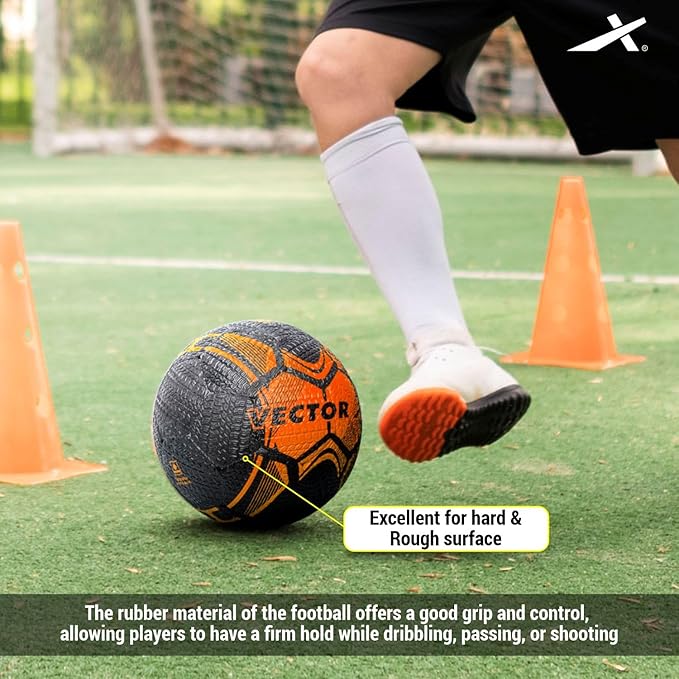 Vector X Street Soccer Rubber Moulded Football Size-5