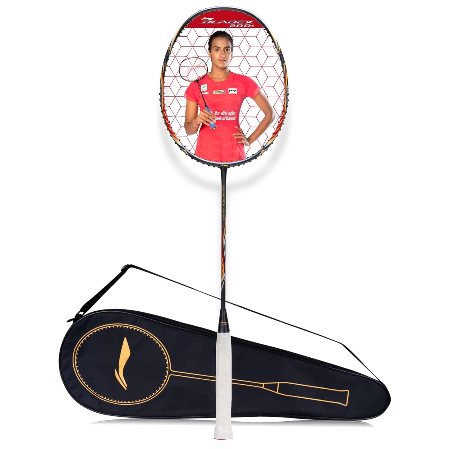 Li-Ning BladeX 200R Carbon Fibre Strung Badminton Racquet with Full Cover | For Professional | Light Head | Dynamic Optimum Frame | Maximum String Tension- 27lbs