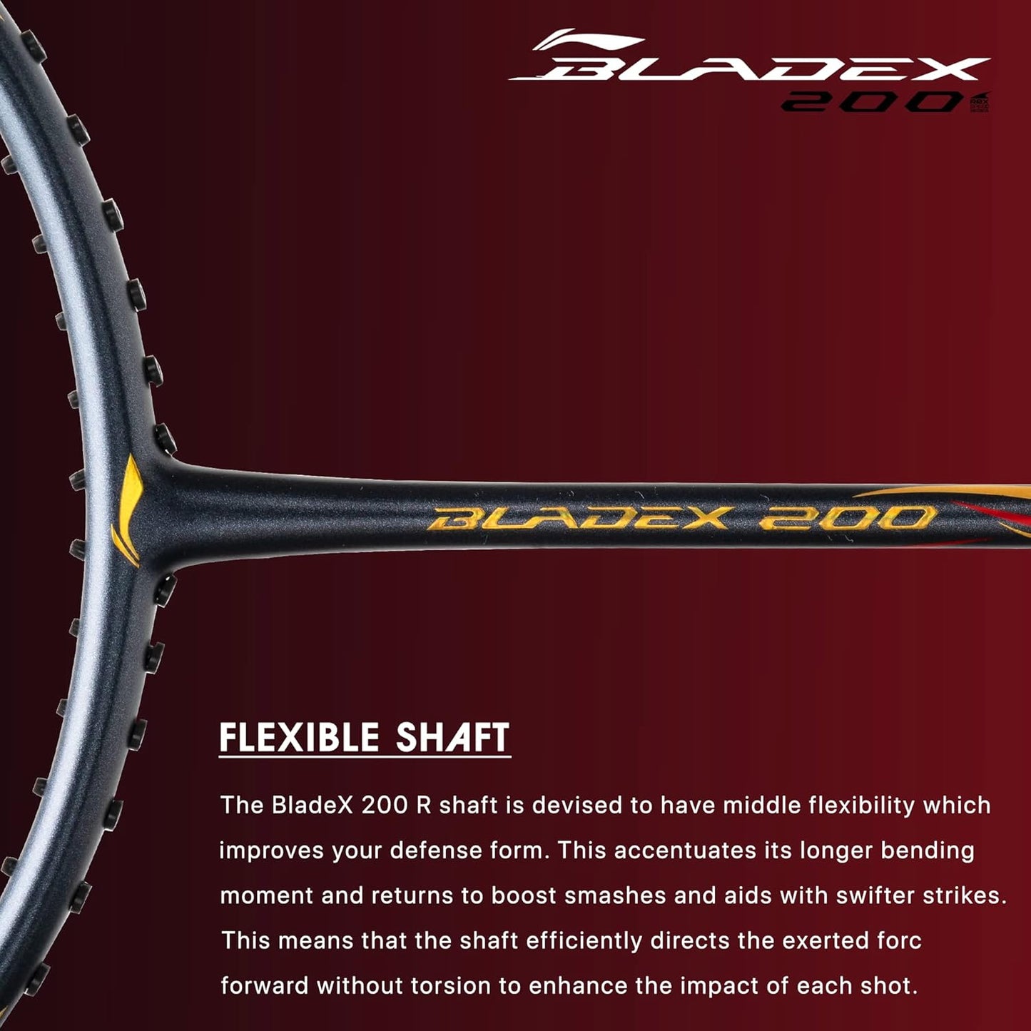 Li-Ning BladeX 200R Carbon Fibre Strung Badminton Racquet with Full Cover | For Professional | Light Head | Dynamic Optimum Frame | Maximum String Tension- 27lbs