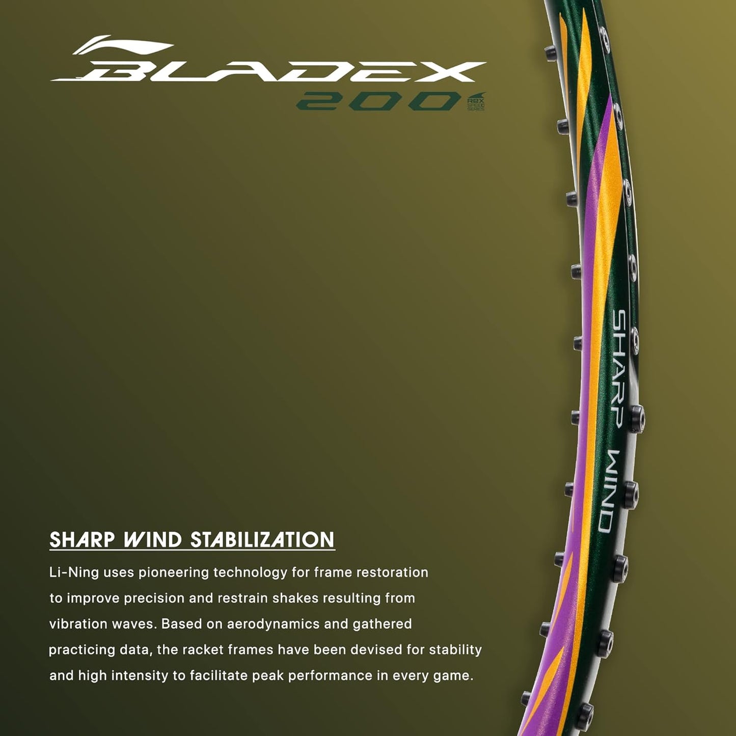 Li-Ning BladeX 200R Carbon Fibre Strung Badminton Racquet with Full Cover | For Professional | Light Head | Dynamic Optimum Frame | Maximum String Tension- 27lbs