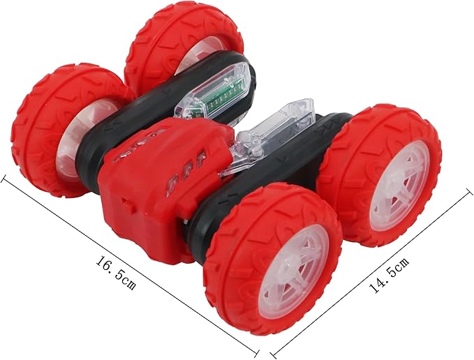 FUNFY 4WD High-Speed RC Butterfly Stunt Toy Car | Assorted | with 360° Flat and V Shape Rotation, Double Side Drive| Anti-Slip Shock Proof Tyres | Displaying Various Messages for Kids