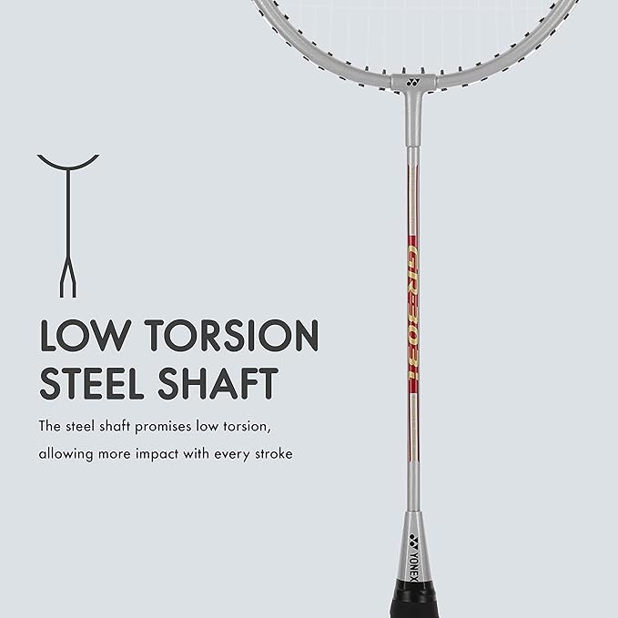 YONEX GR 303i Aluminium Strung Badminton Racket with Full Racket Cover | for Beginners | 83 Grams | High Durability