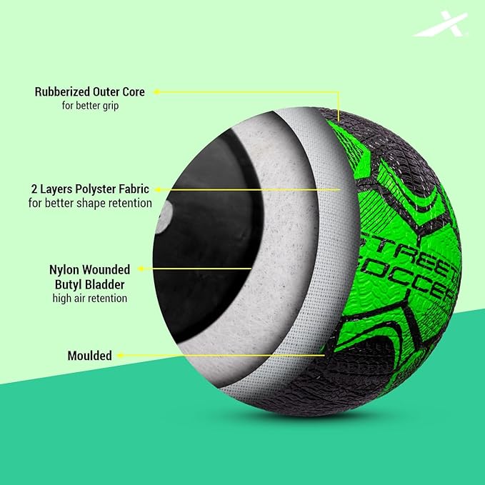 Vector X Street Soccer Rubber Moulded Football Size-5