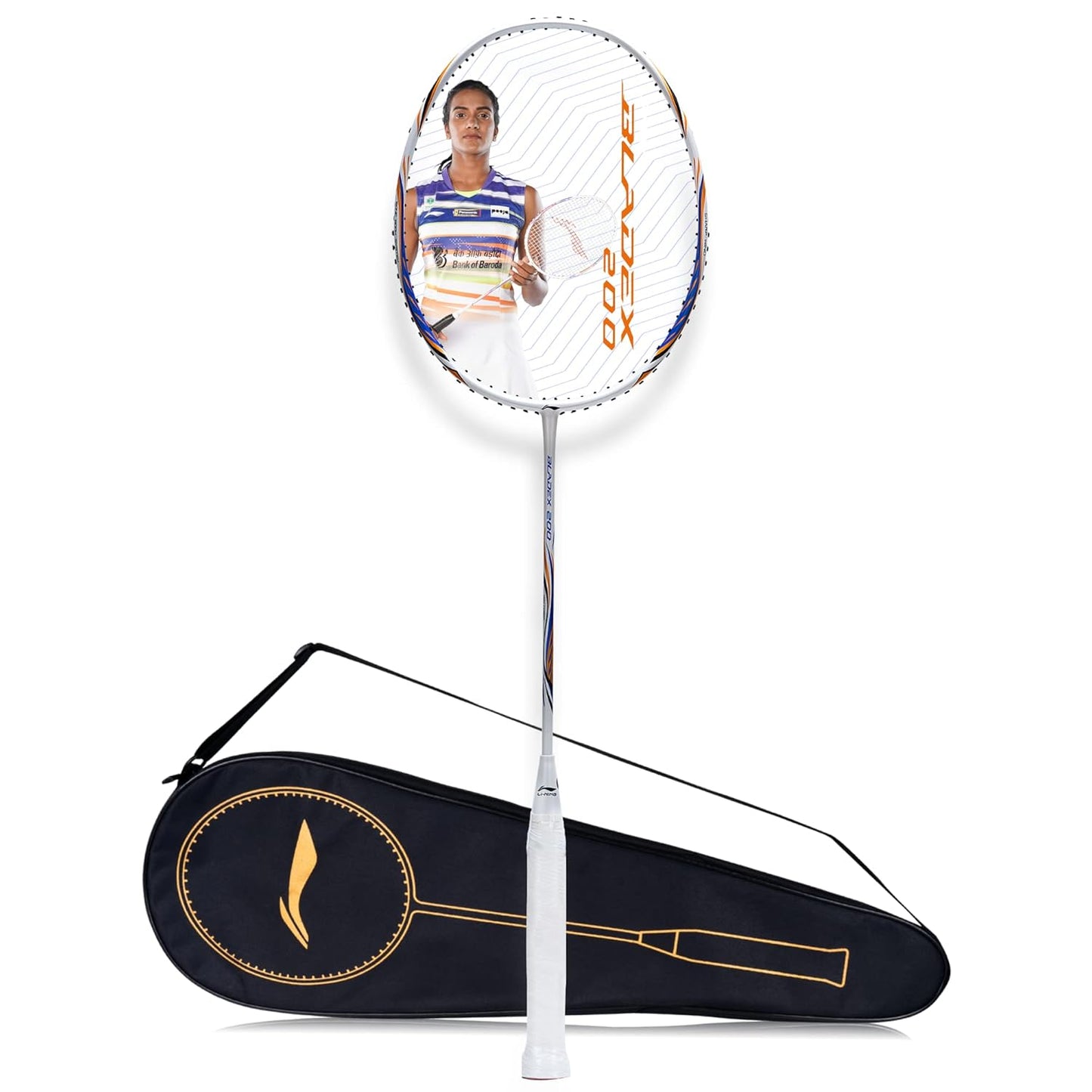 Li-Ning BladeX 200R Carbon Fibre Strung Badminton Racquet with Full Cover | For Professional | Light Head | Dynamic Optimum Frame | Maximum String Tension- 27lbs