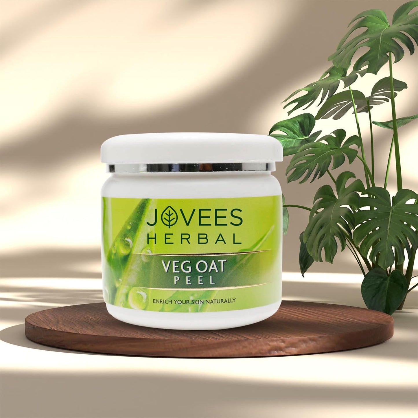 Jovees Herbal Veg Oat Face Peel Removes Acne Pimple and Tanning | with Almond Powder and Wheat Grain 250g