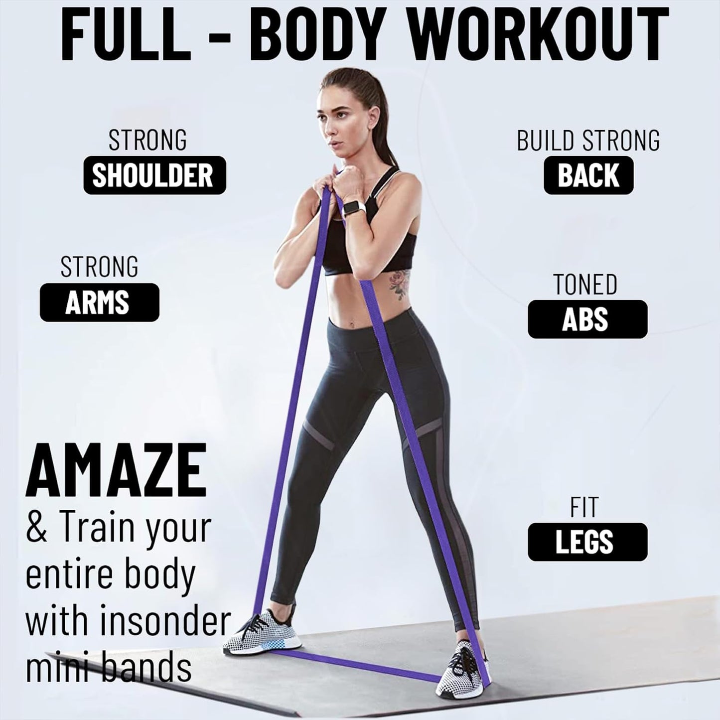 Everlast Latex Resistance Band 208 * 3.2 * 4.5 mm for Home Exercise