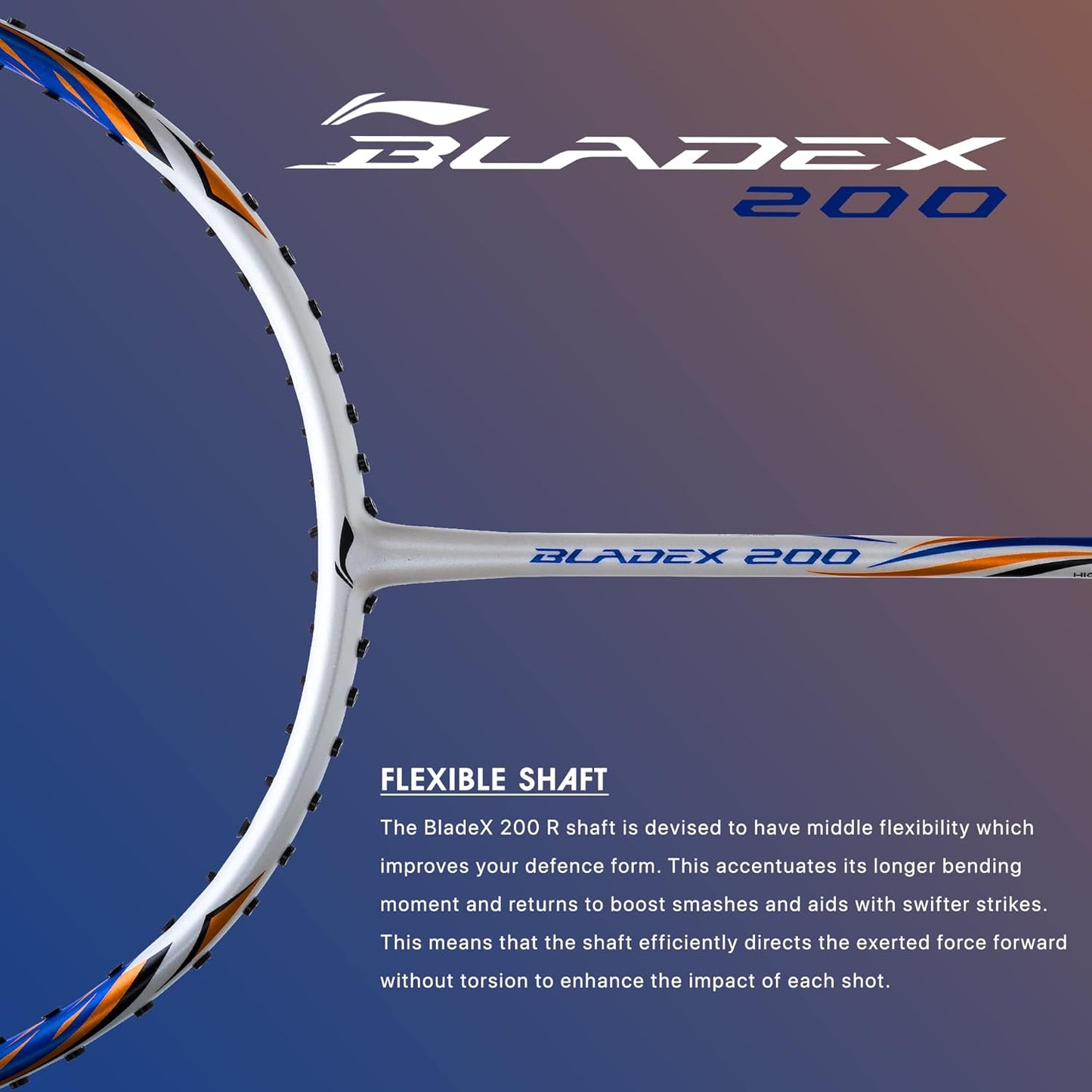 Li-Ning BladeX 200R Carbon Fibre Strung Badminton Racquet with Full Cover | For Professional | Light Head | Dynamic Optimum Frame | Maximum String Tension- 27lbs