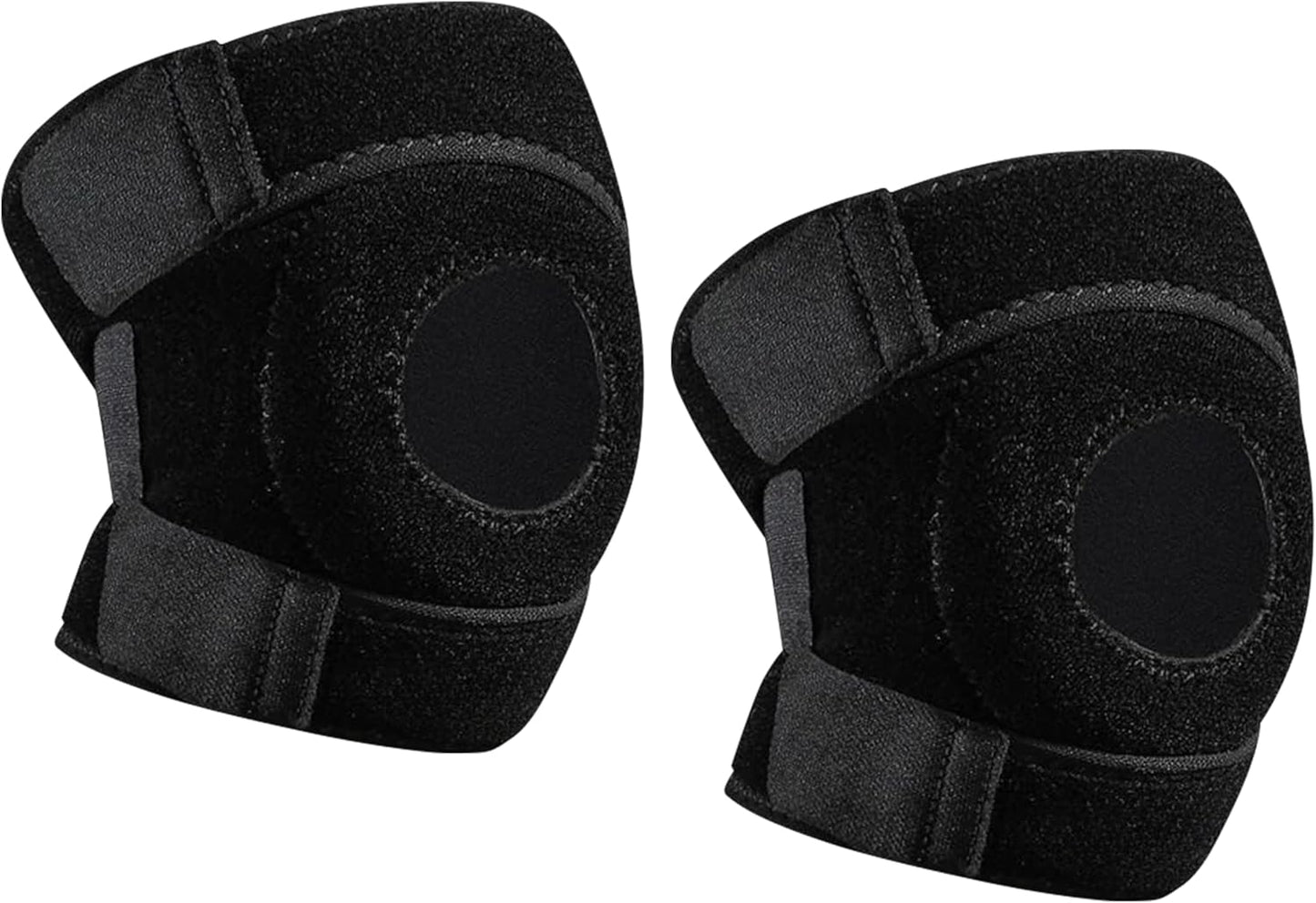 Endless Adjustable Elastic Slip-in Knee Support - Pack of 2 | Black | Material: Neoprene | For Arthritis, Meniscus Tear, ACL, Knee Pain Relief, Runner, Sport, Gym, Sports, Exercise, Workout, Cycling