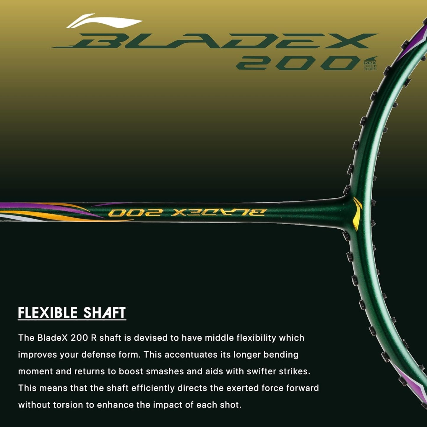 Li-Ning BladeX 200R Carbon Fibre Strung Badminton Racquet with Full Cover | For Professional | Light Head | Dynamic Optimum Frame | Maximum String Tension- 27lbs