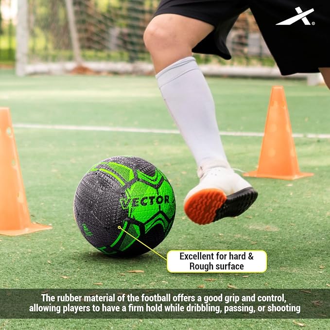 Vector X Street Soccer Rubber Moulded Football Size-5