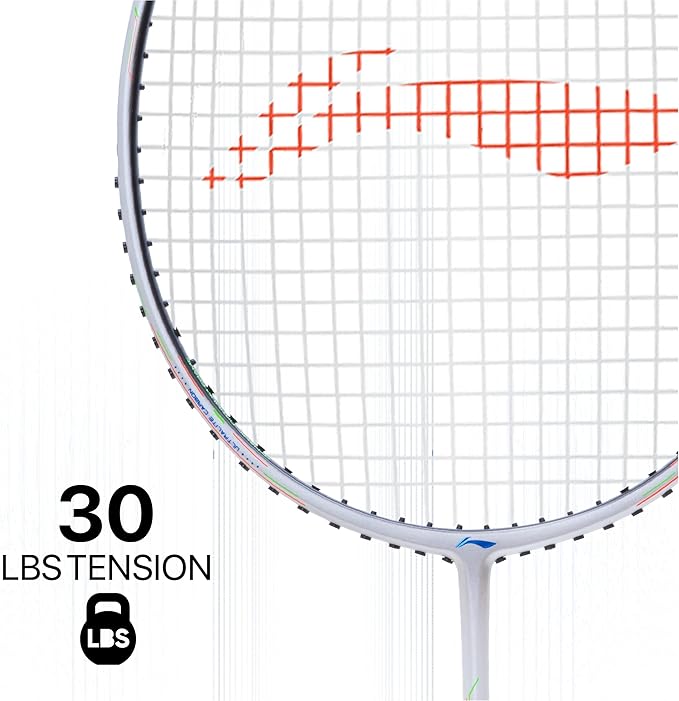 Li-Ning Wind Lite 900 II Carbon Fibre Badminton Strung Racket with Full Cover | For Intermediate | Dynamic Optimum Frame | Heavy Head | Maximum String Tension- 28lbs | Size: 79gm