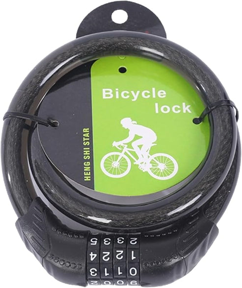 Endless EL1053 Multi Use Lock For Bike, Cycle, Helmet, Luggage with 4 Digit Resettable Cable Lock | Material : Stainless Steel, Rubber | Heavy Duty Anti-Theft Protection All Purposes