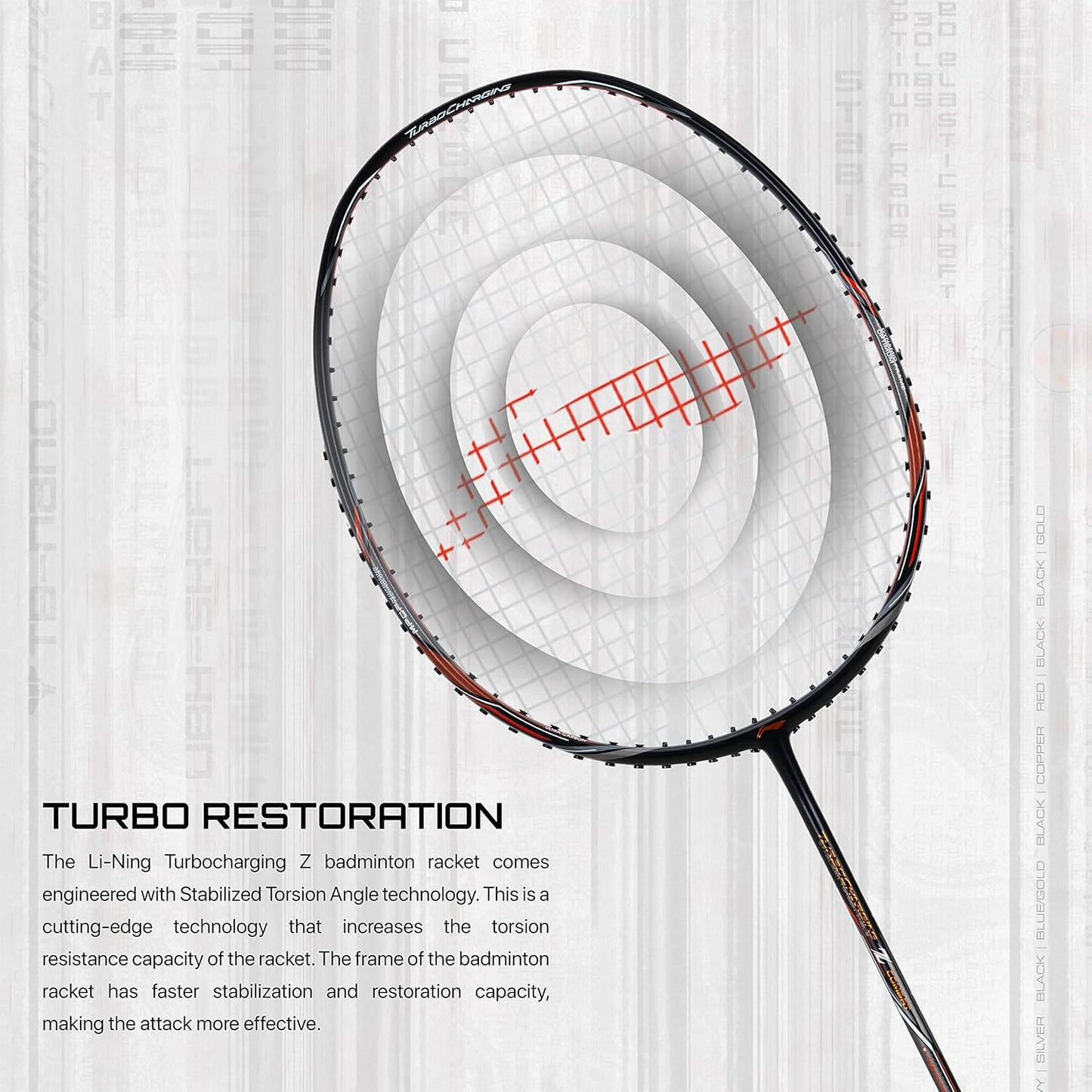 Li-Ning Turbo Charging Z Combat Carbon Fibre Unstrung Badminton Racquet With Cover | Intermediate | Dynamic Optimum Frame | Ultra Smasher | Maximum String Tension- 30lbs