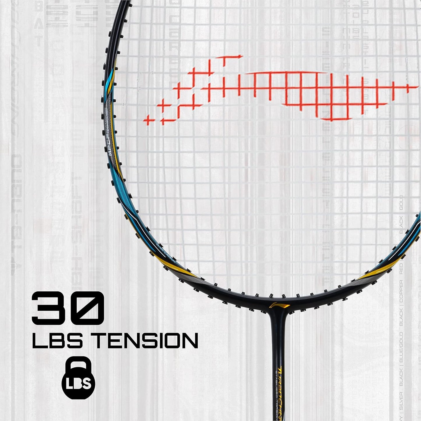 Li-Ning Turbo Charging Z Boost Carbon Fibre Strung Badminton Racquet With Full Cover | Intermediate | Dynamic Optimum Frame | Heavy Head | Maximum String Tension- 30lbs | Size: 83gm