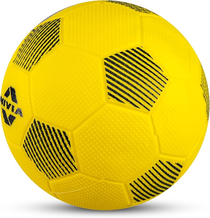 Nivia Home Play Football (Yellow, Size 3) | Machine Stitched | 32 Panel | Hobby Playing Ball | Soccer Ball