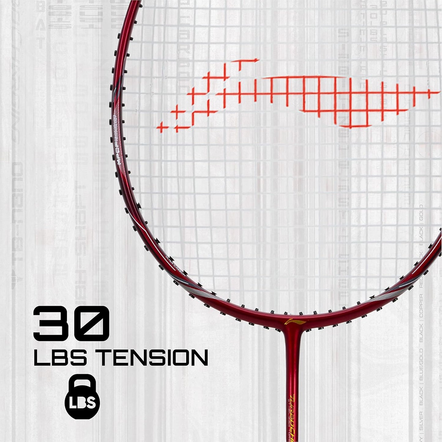 Li-Ning Turbo Charging Z Combat Carbon Fibre Unstrung Badminton Racquet With Cover | Intermediate | Dynamic Optimum Frame | Ultra Smasher | Maximum String Tension- 30lbs