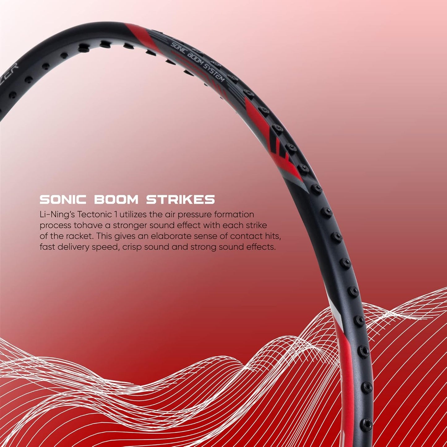 Li-Ning Tectonic 1S Carbon Fibre Strung Badmiton Racket with Full Cover | For Professional | Havey Head | Dynamic Optimum Frame | Maximum String Tension- 26lbs