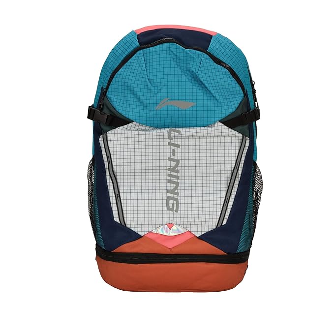 Li-Ning Gear Glide Backpack | 3 Compartments | Cushioned Straps and Back Panel | Perfect for Gym, Work & Everyday Activities | Durable Polyester Construction