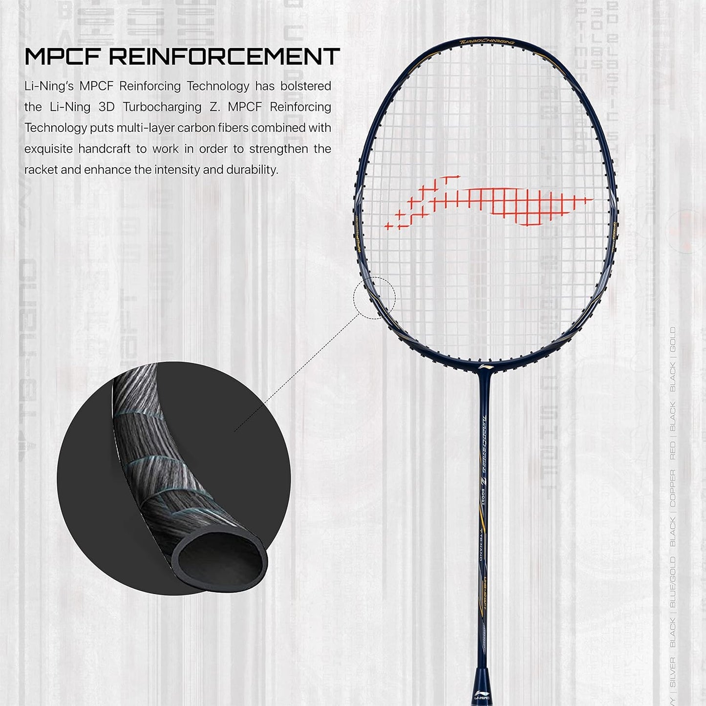 Li-Ning Turbo Charging Z Boost Carbon Fibre Strung Badminton Racquet With Full Cover | Intermediate | Dynamic Optimum Frame | Heavy Head | Maximum String Tension- 30lbs | Size: 83gm