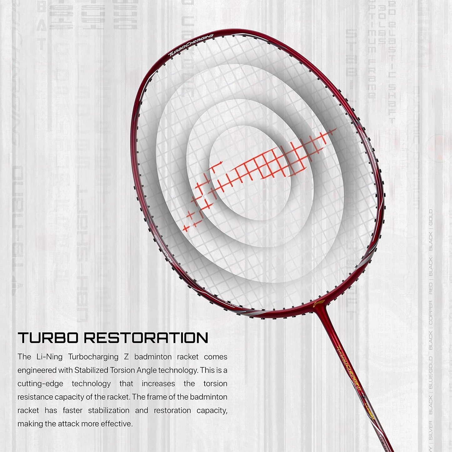 Li-Ning Turbo Charging Z Combat Carbon Fibre Unstrung Badminton Racquet With Cover | Intermediate | Dynamic Optimum Frame | Ultra Smasher | Maximum String Tension- 30lbs